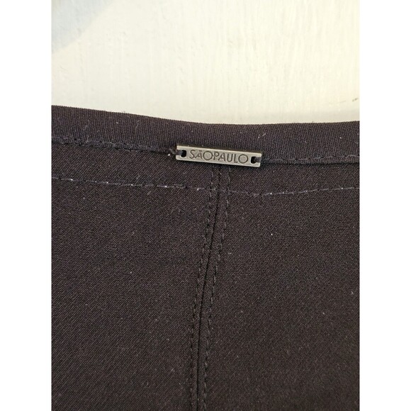 Sao Paulo Anthropologie Bodycon Zip Front Dress 36 Medium Sheath Black Mesh - Picture 10 of 13